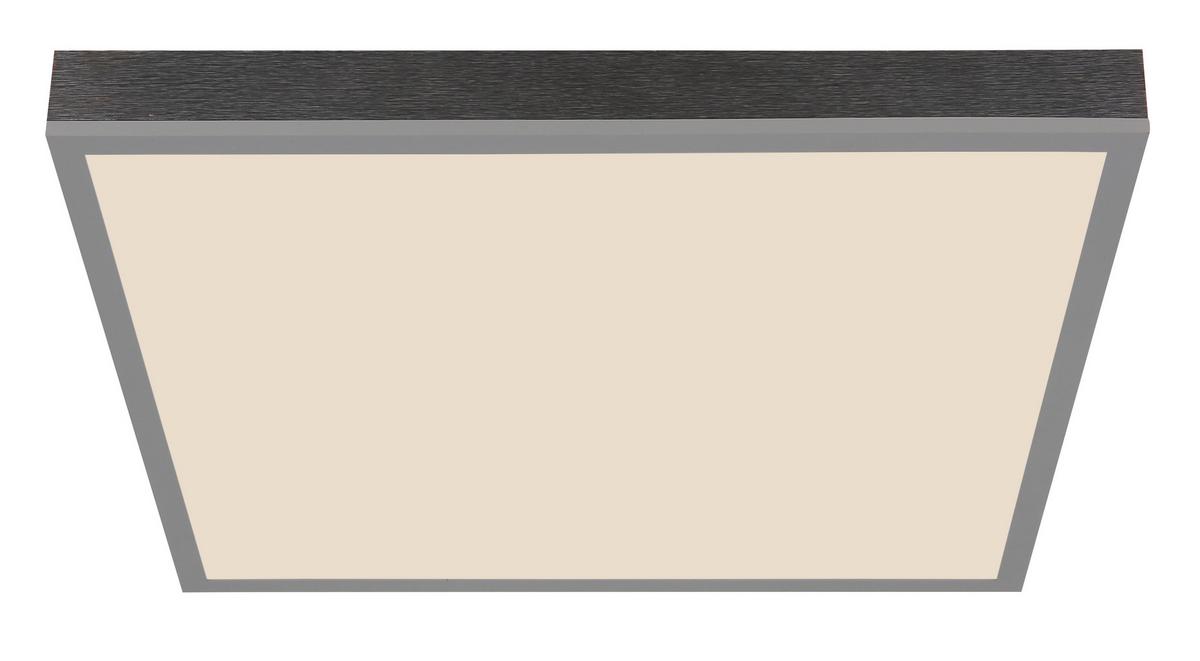 LED-DECKENLEUCHTE 416080AD2 DORO - Weiss/Dunkelgrau, Basics, Kunststoff/Metall (45/45/7,5cm) - Globo