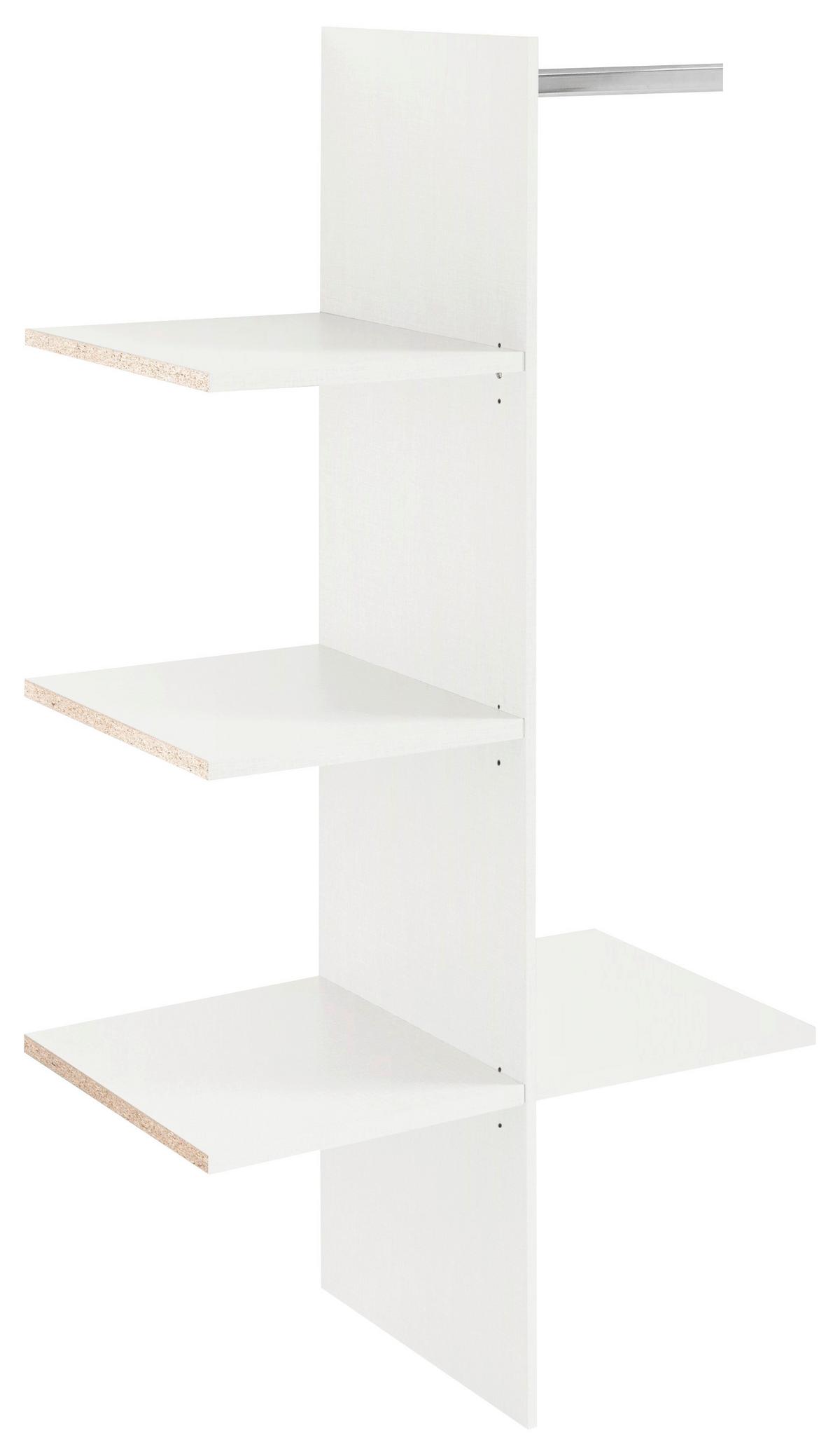 Notranja Razdelitev Sizilia, Bela, 4 Police - bela, Moderno, leseni material (82,7/158/47,7cm) - Premium Living