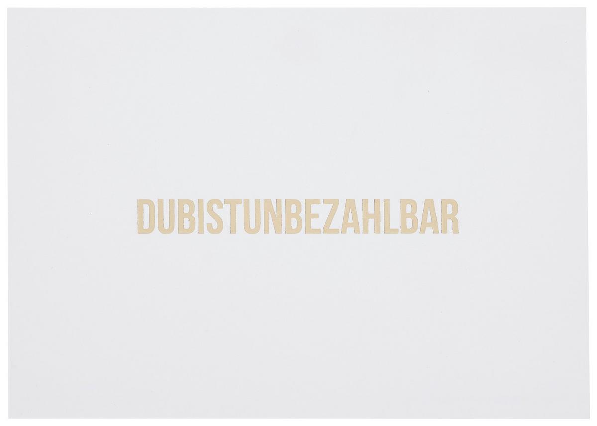 POSTKARTE GOLD - Goldfarben/Weiß, Papier (14,8/10,5cm)