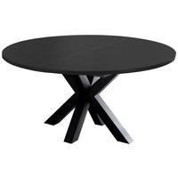 Ausziehtisch in Schwarz - Schwarz, MODERN, Holzwerkstoff (130-170/130/78cm) - ecoTree