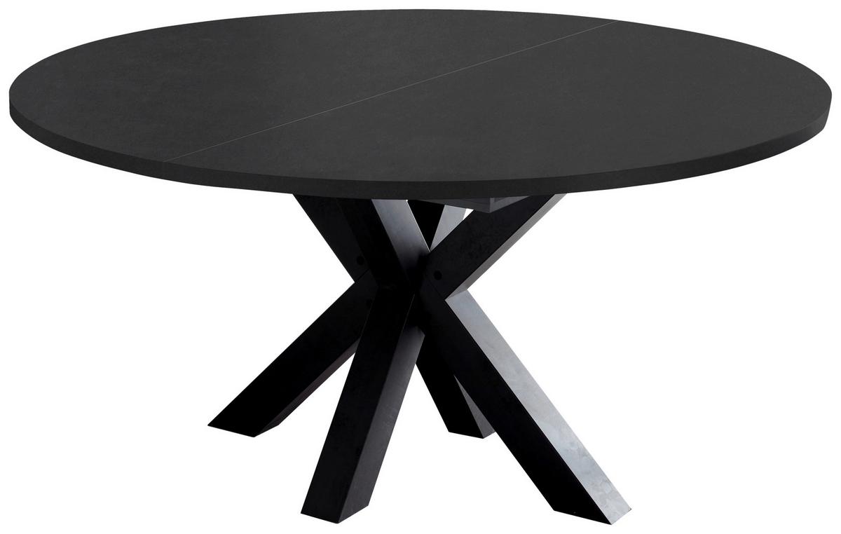 Ausziehtisch in Schwarz - Schwarz, MODERN, Holzwerkstoff (130-170/130/78cm) - ecoTree