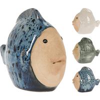 Dekor Hal Fish - kék/fehér, Trend, kerámia (11/6/9,5cm)