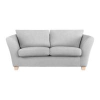2-Sitzer-Sofa Devado Silberfarben - Silberfarben/Naturfarben, Holz/Textil (190/70-85/95cm) - Mömax
