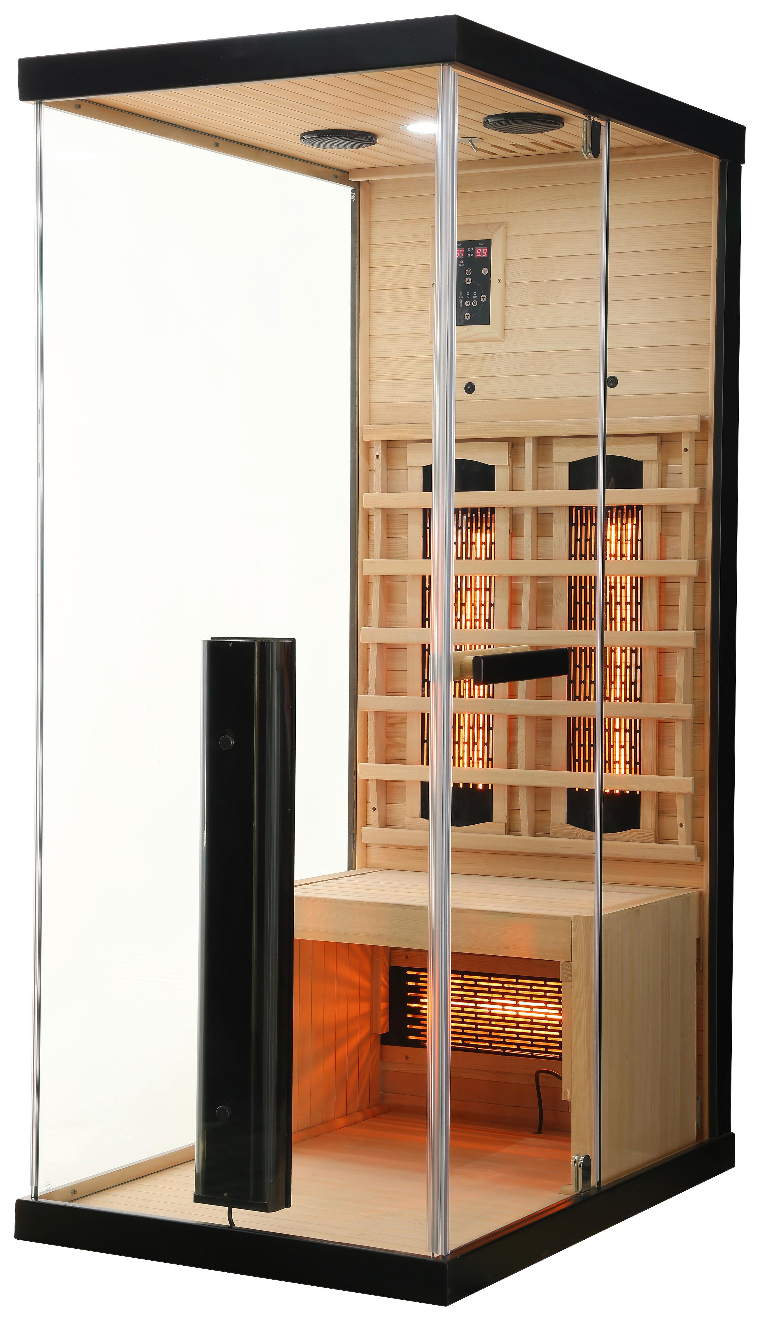 Infrakabin 1 Személyes Billund 1 - natúr színű, Basics, üveg/fa (80/190/110cm)