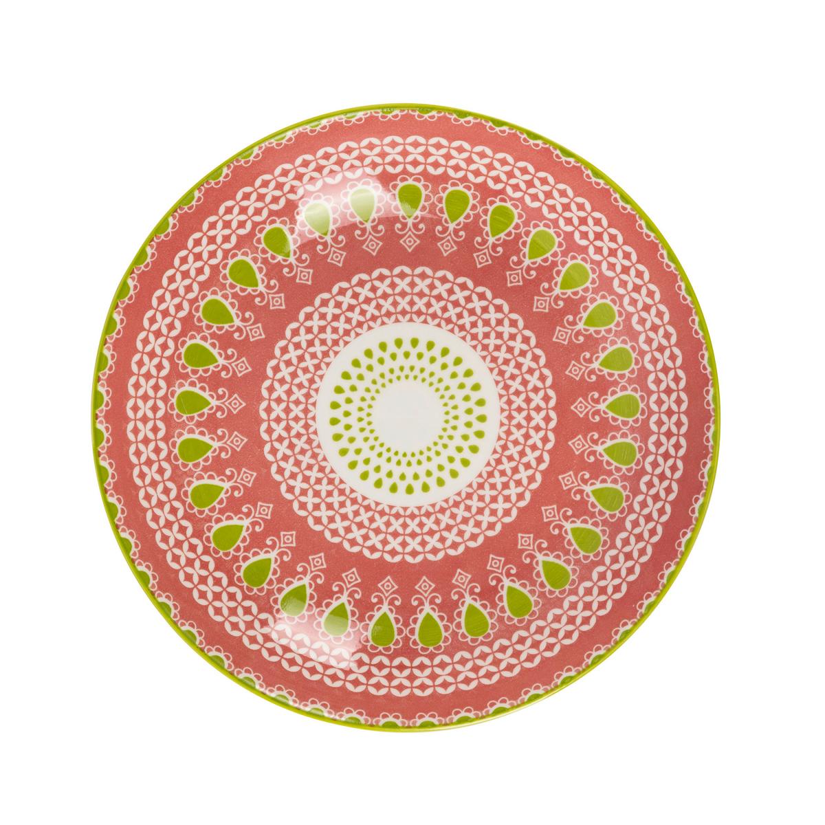 Lapostányér Maja - piros/zöld, Lifestyle, kerámia (26,7/2,7cm) - Modern Living