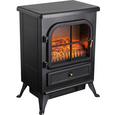 Elektrokamin in Schwarz, ca. 41,5x54x28cm - Schwarz, Metall (41,5/54/28cm) - Premium Living