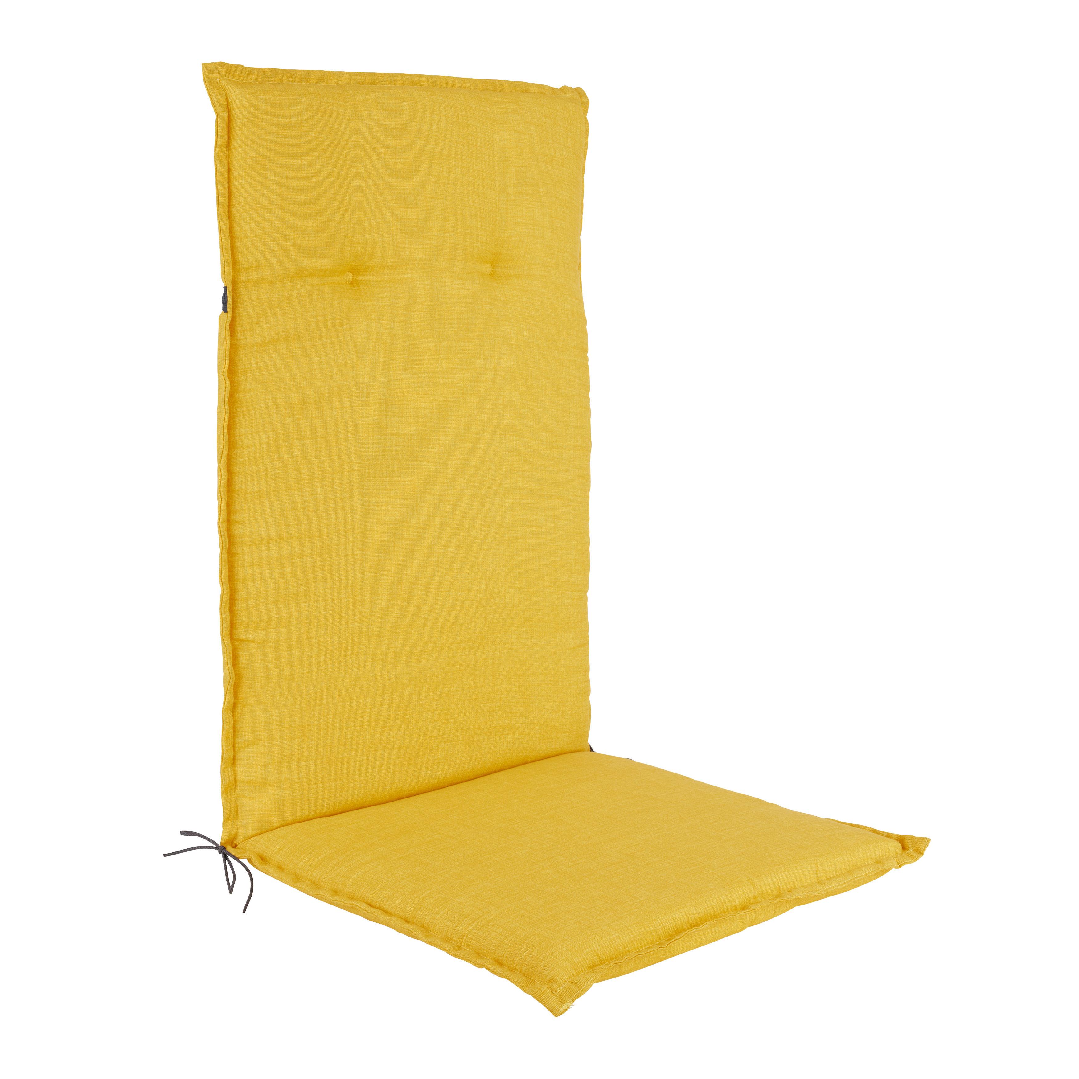 Sesselauflage Genf 2 Senfgelb ca. 120x48x5cm - Senfgelb, Basics (120/48/5cm) - Mömax