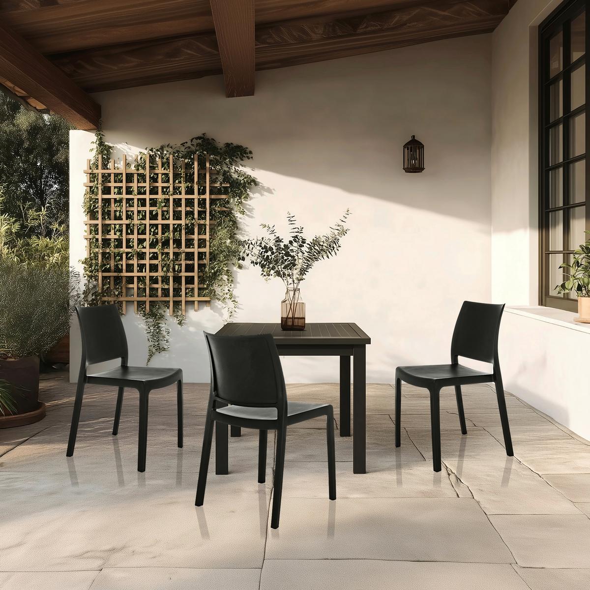 Stol T37 V, Črna - črna, Moderno, umetna masa (47/80/51cm) - MID.YOU