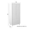 GARDEROB MARLO - vit, Modern, trämaterial/trä (100/223/60cm) - Bessagi Home