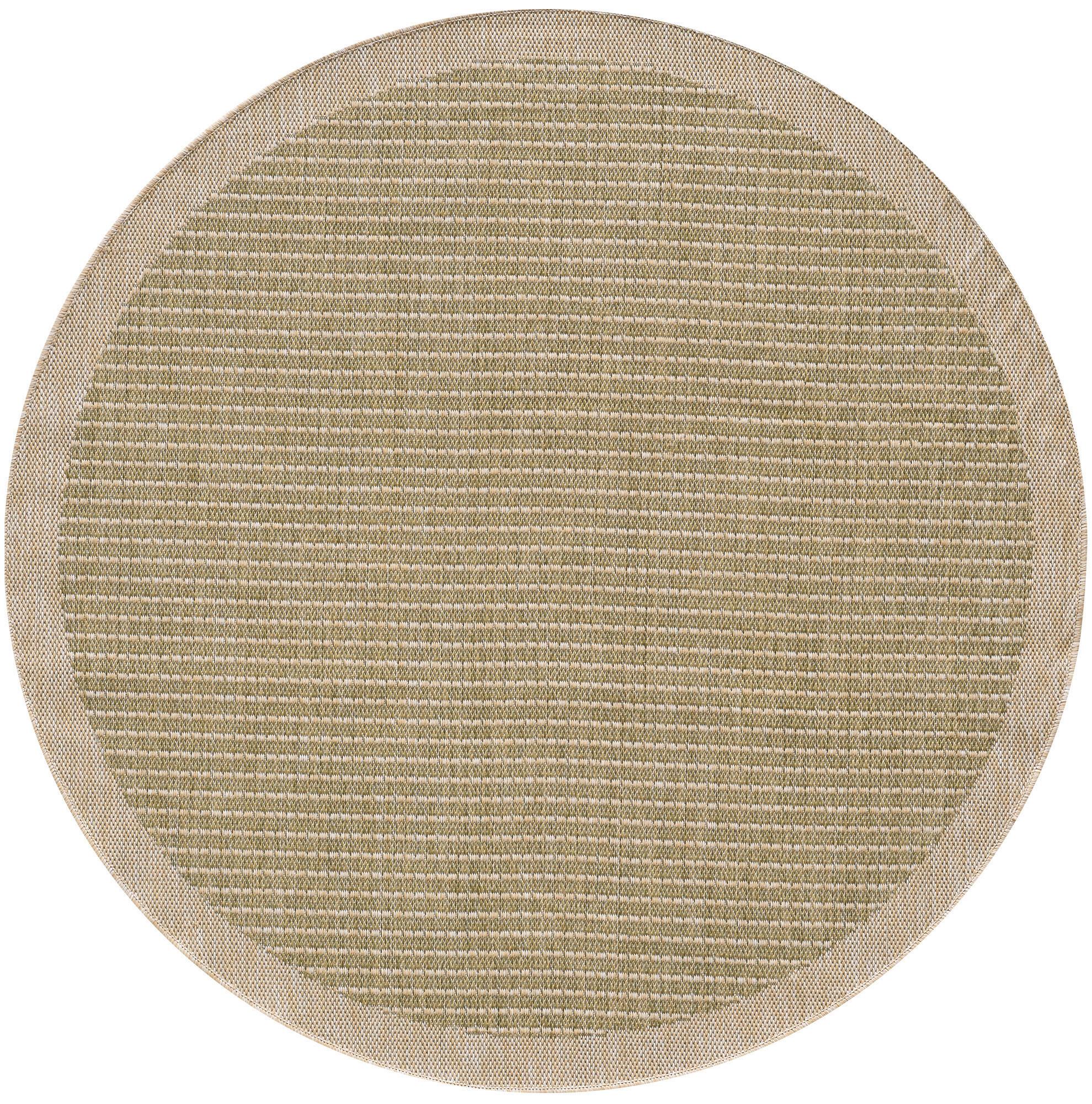 Outdoorteppich Giza Grün Ø ca. 160cm - Grün, Basics, Textil (160cm) - Novel