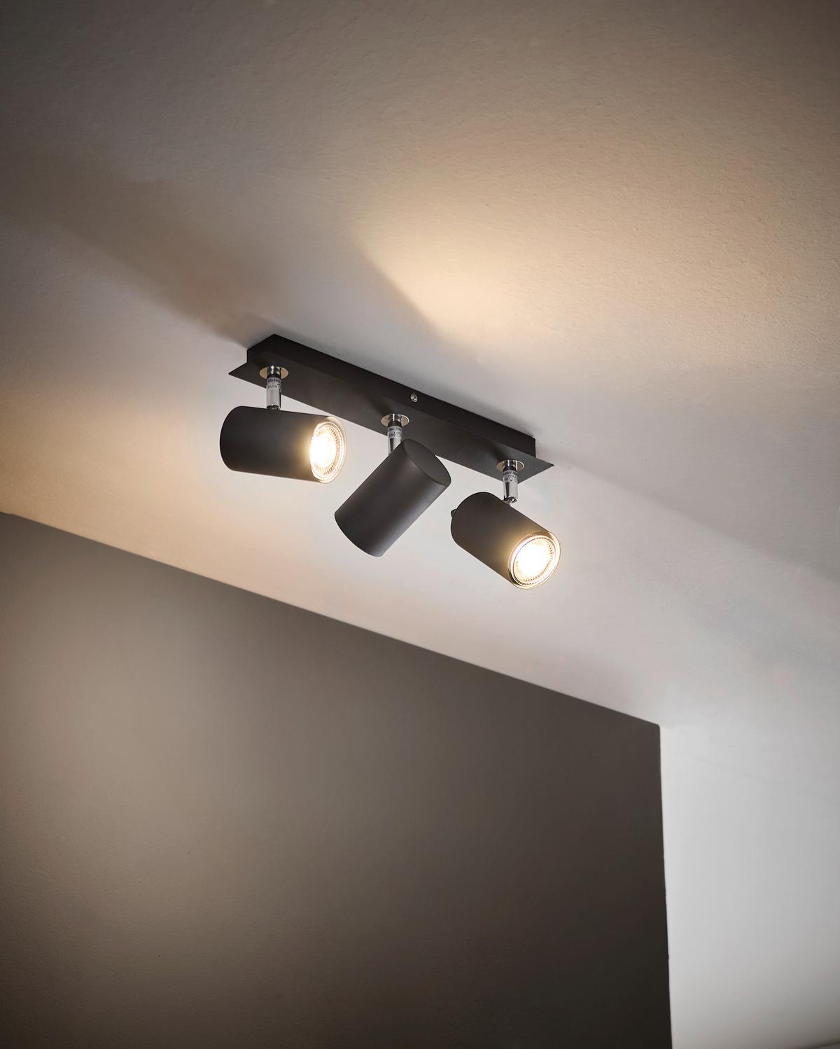 LAMPA REFLEKTOROWA ROCKET *SBX* - czarny, Basics, metal (40/7/15cm) - Novel