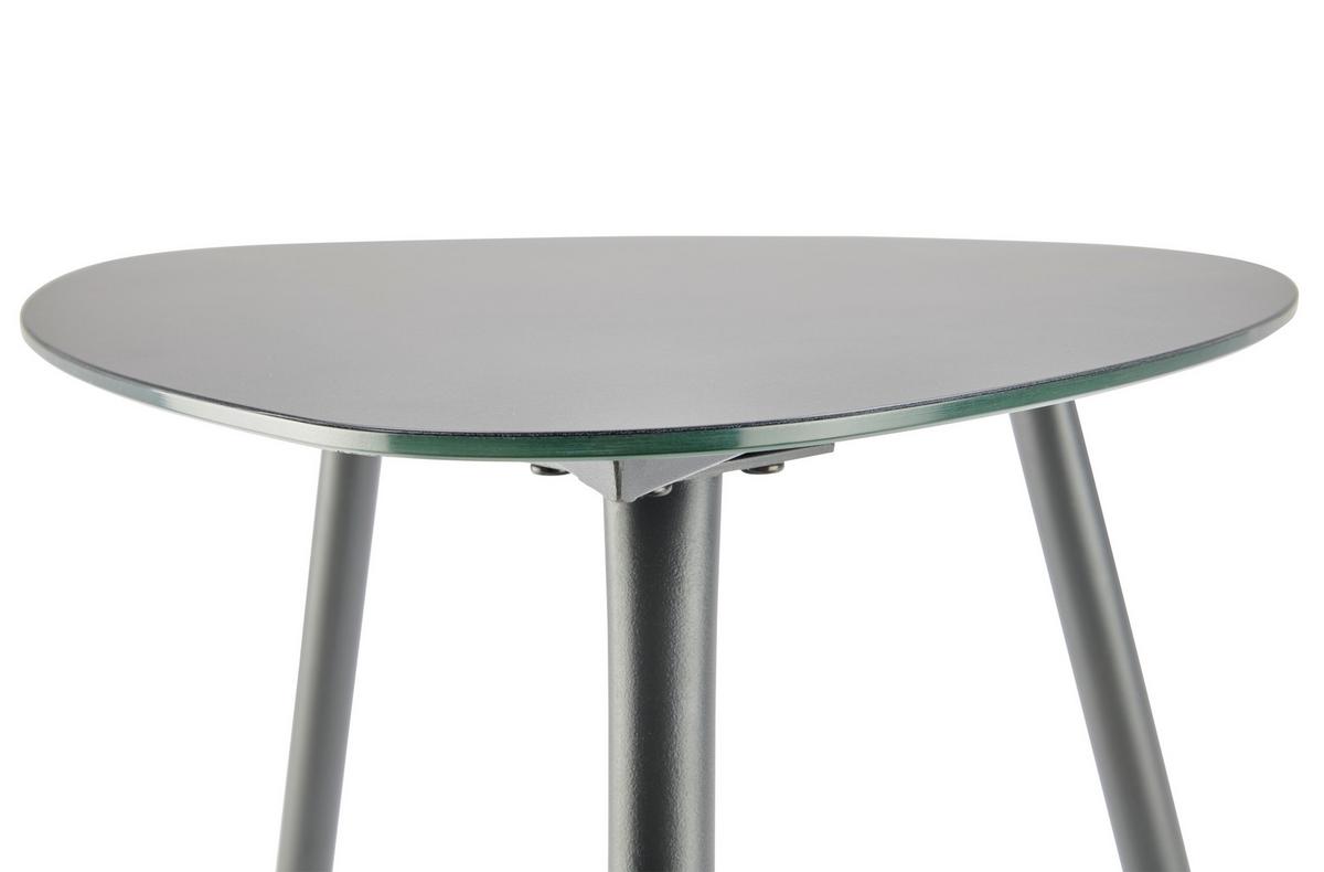 Loungegarnitur Lyon 5 in Anthrazit/Hellgrau - Anthrazit/Hellgrau, Modern, Glas/Kunststoff (144/72/68cm) - Mömax