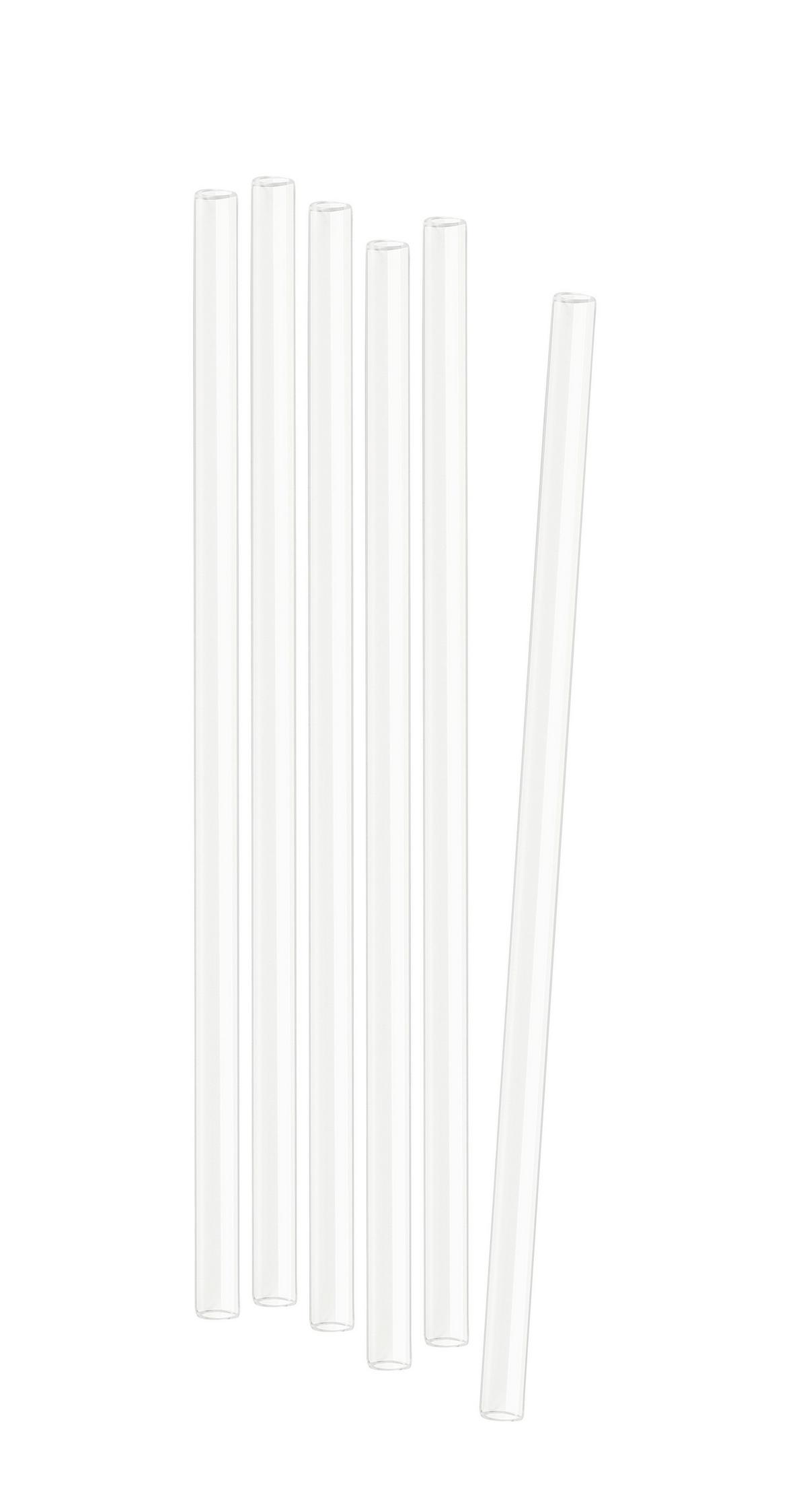 Szívószálszett Nora - bükkszínű, Modern, üveg/fa (5/22cm) - ecoTree