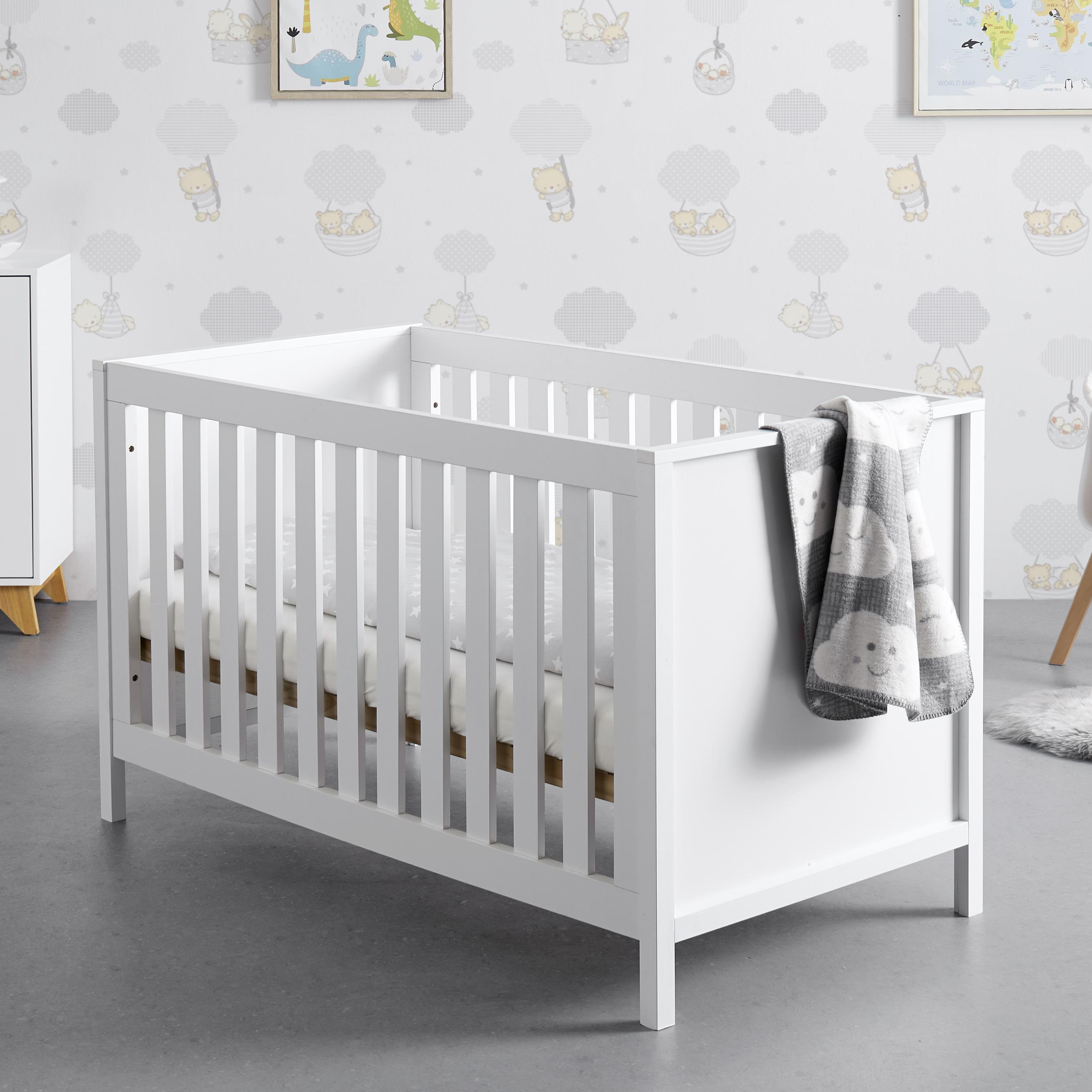 Gitterbett Maria Weiß ca. 70x140cm - Weiß, MODERN (145,8/75/84,4cm) - Bessagi Kids
