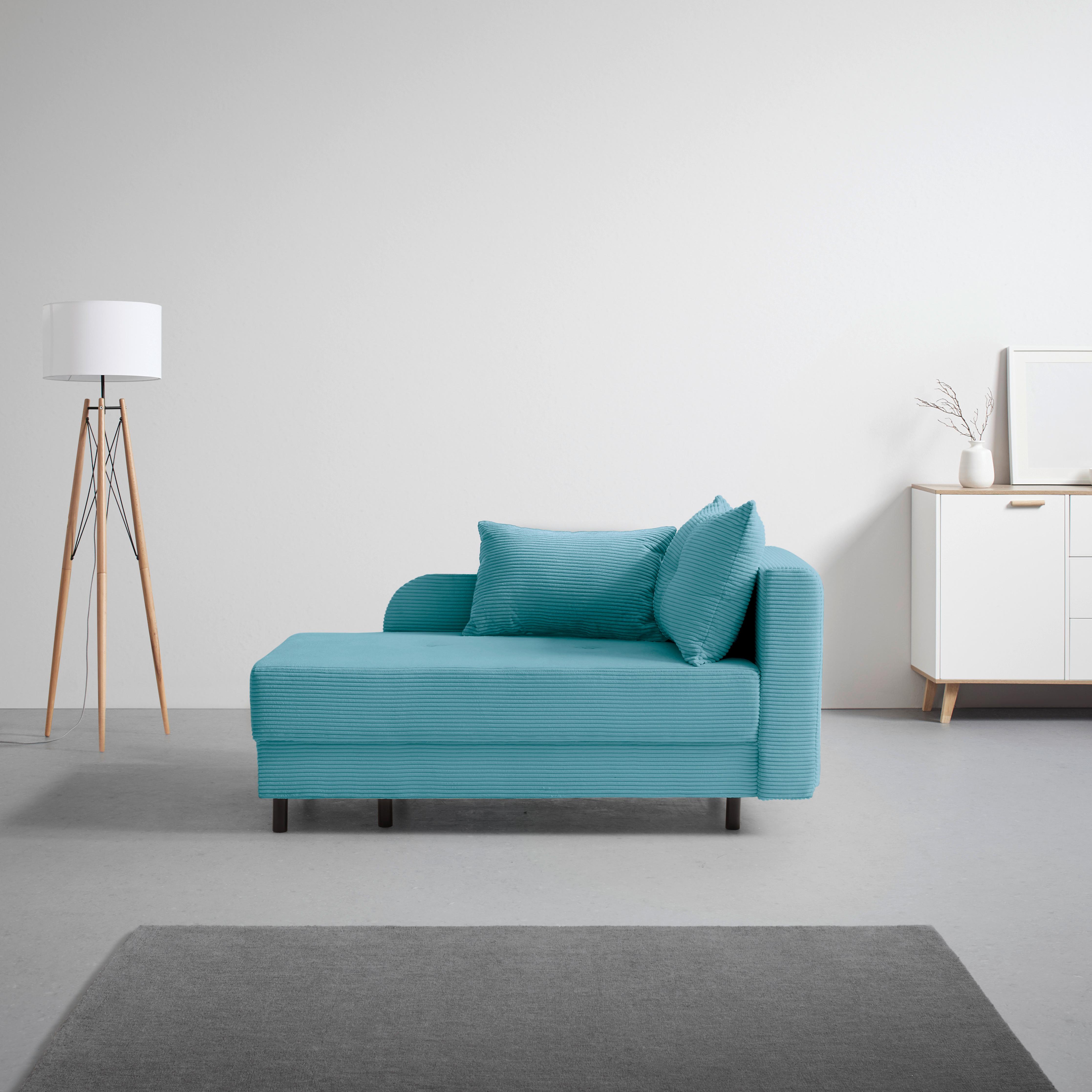 Liege Nova Petrol - Petrol/Schwarz, MODERN, Holz/Textil (145/62/85cm) - Mömax