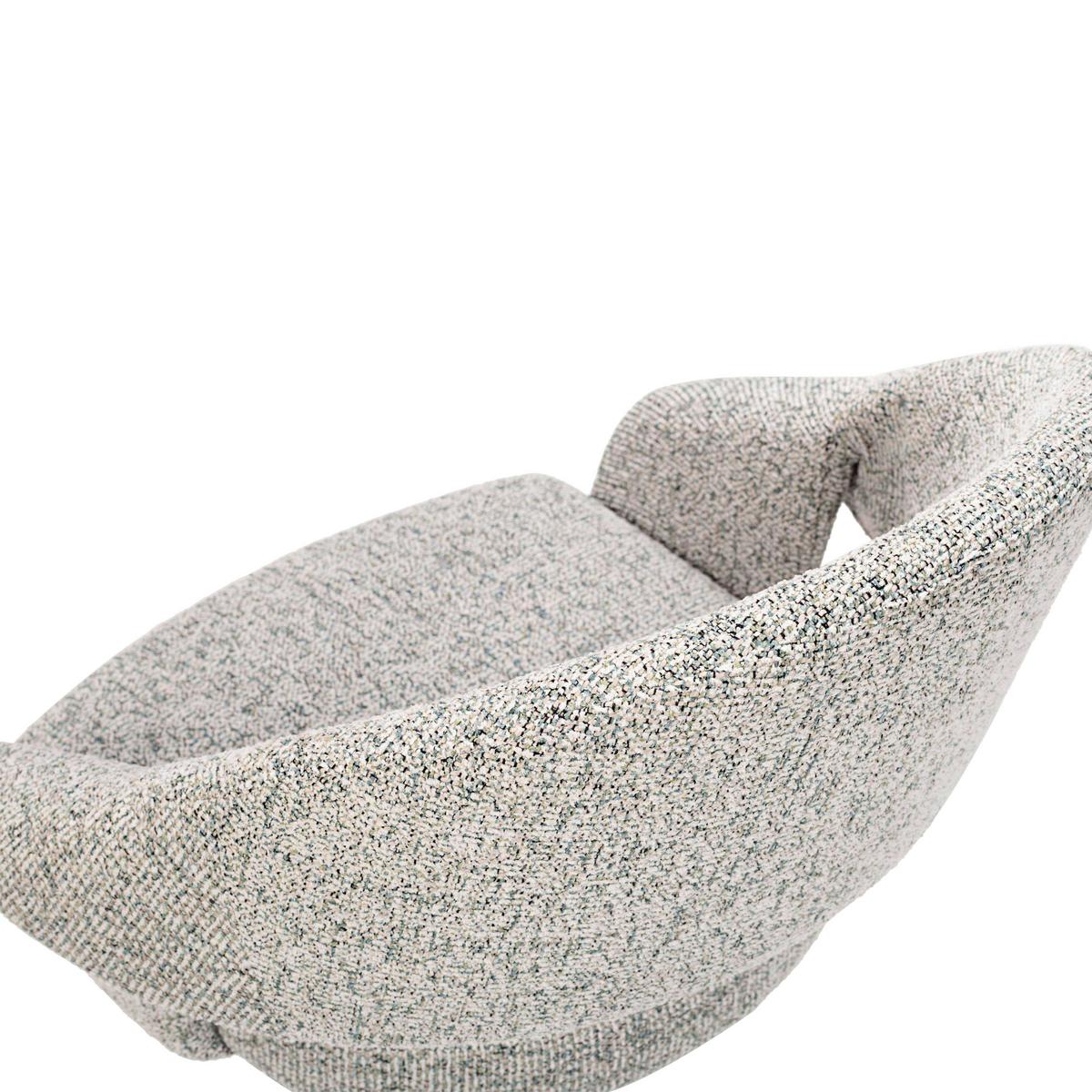 Drehstuhl Perama Edelstahlfarben/Pastellgrün - Edelstahlfarben/Pastellgrün, MODERN, Textil/Metall (61/83/61cm) - Mömax