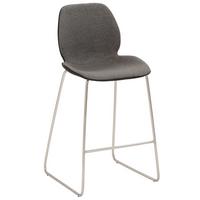 Barhocker My Solo ca. 49x97 cm Anthrazit - Edelstahlfarben/Anthrazit, KONVENTIONELL, Textil/Metall (49/97/52cm) - Livetastic