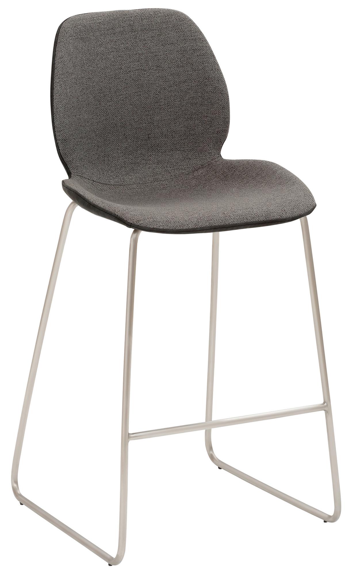 Barhocker My Solo ca. 49x97 cm Anthrazit - Edelstahlfarben/Anthrazit, KONVENTIONELL, Textil/Metall (49/97/52cm) - Livetastic