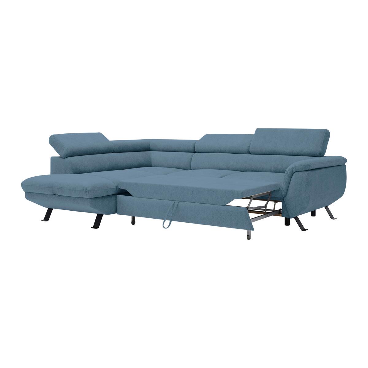 Kutna Garnitura Raven - tamno plava/crna, Moderno, tekstil/metal (96/76-92/257cm) - Modern Living