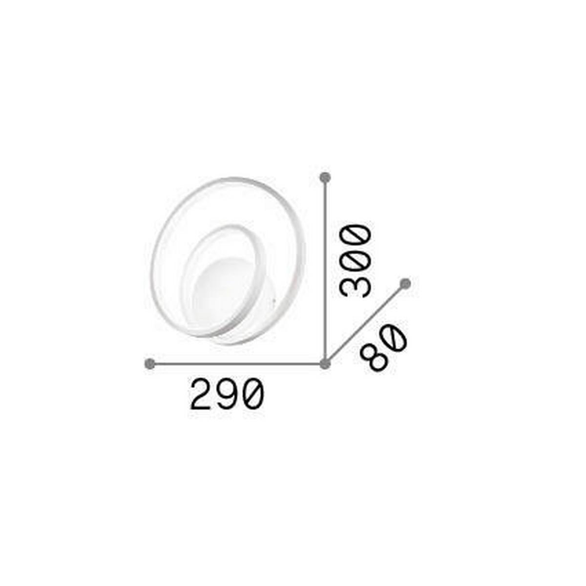 LED-Wandleuchte Schwarz max. 28 Watt - Schwarz, Design, Kunststoff/Metall (29/30/8cm) - Ideal Lux