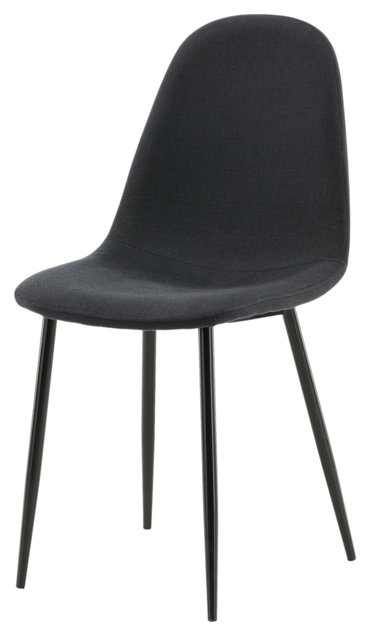 STUHL-SET POLAR - Schwarz, Design, Textil/Metall (44/87/53cm) - Livetastic