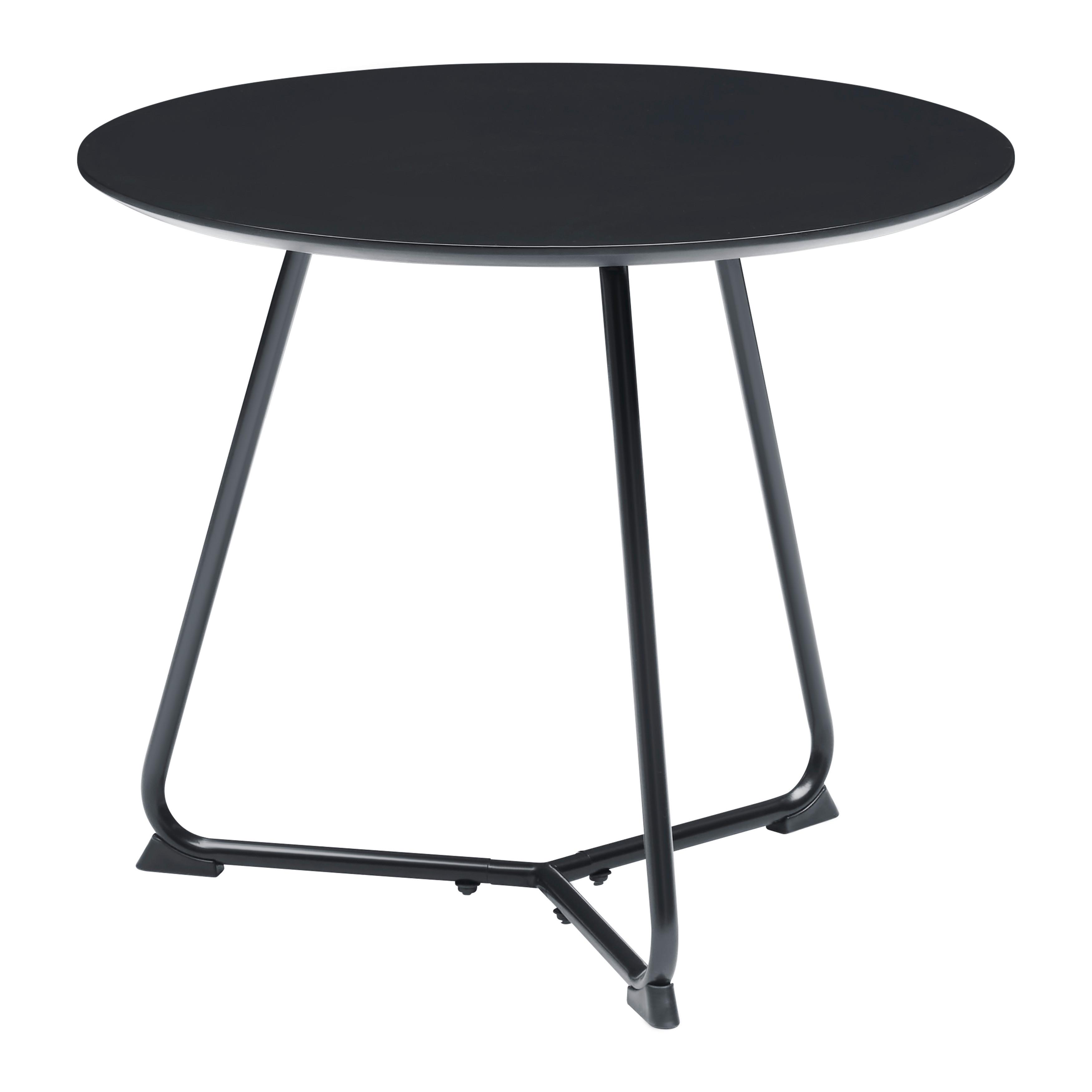 SOFFBORD MICA - svart, Modern, metall/trämaterial (55/55/46cm) - Mömax
