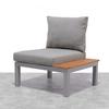 LOUNGEGARNITUR JULIAN 1 - Hellgrau, MODERN, Holz/Metall (138,2/73/76,6cm) - Mömax
