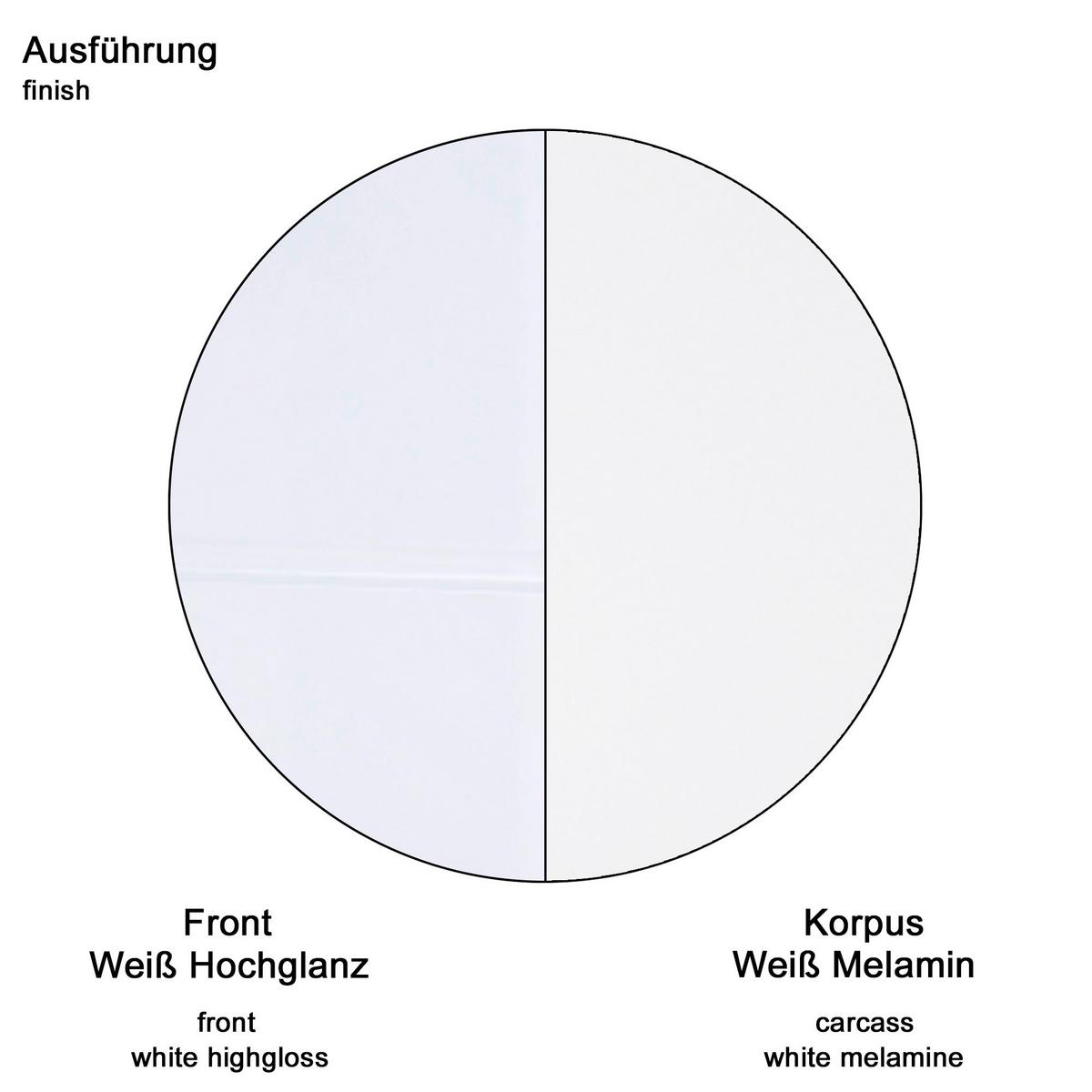 SZAFKA DOLNA AMANDA - kolor srebrny/biały, Modern, materiał drewnopochodny/tworzywo sztuczne (73/130/31cm) - MID.YOU