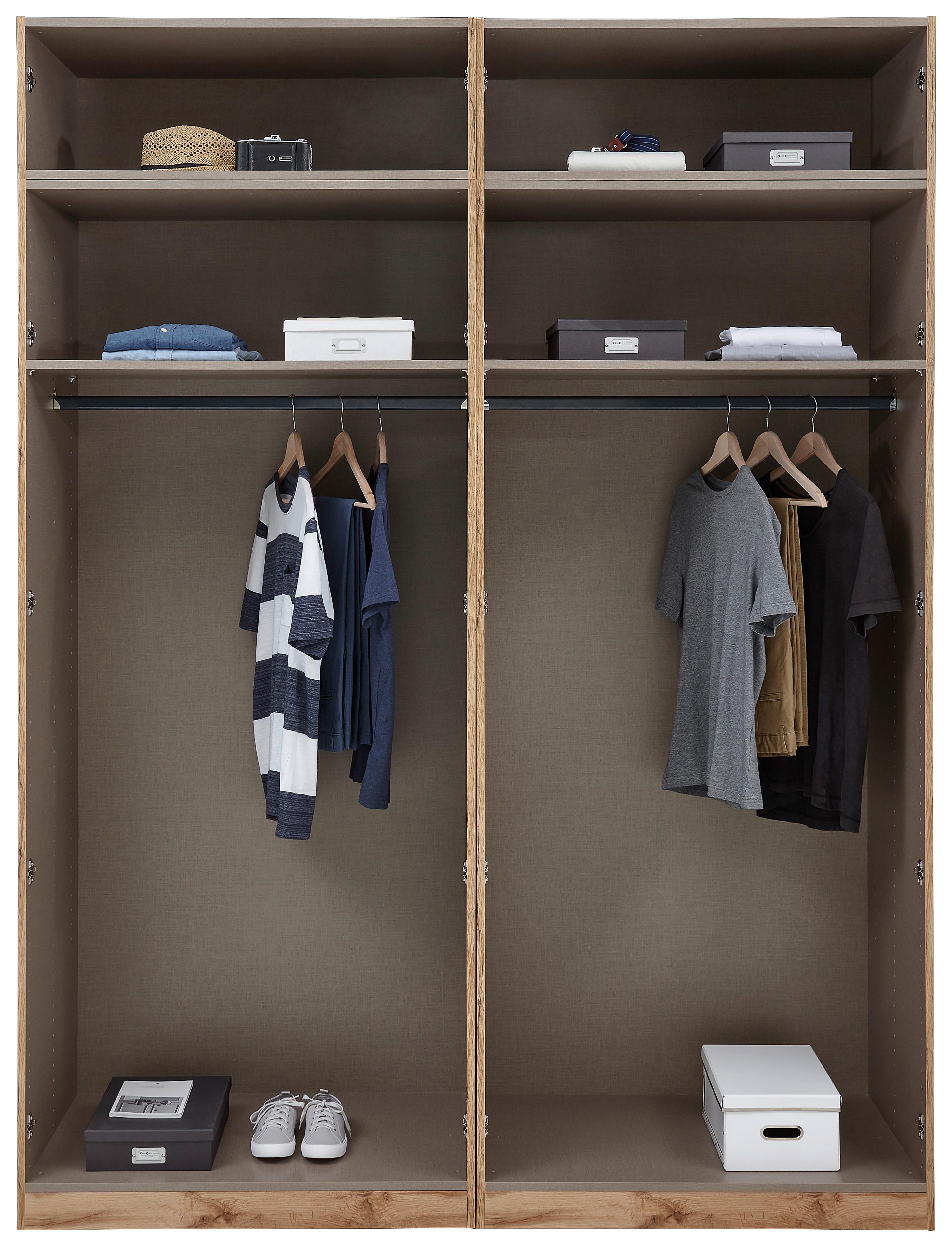 Otvoreni Ormar Unit - bijela, Moderno, drvni materijal (182,2/242,2/56,5cm) - Based