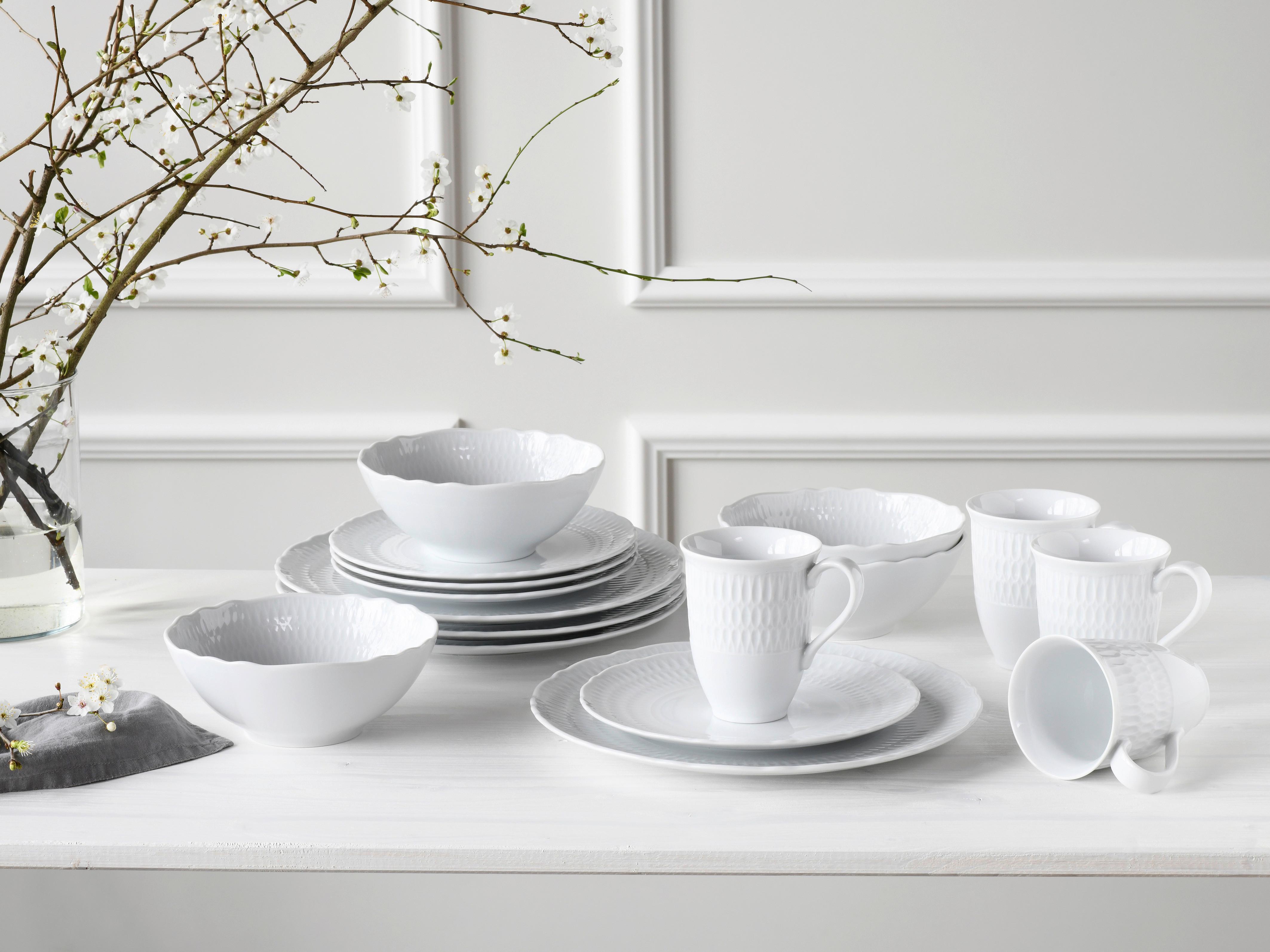 Kombinirani Servis Sofia, 16-Delni - bela, Design, keramika - Creatable