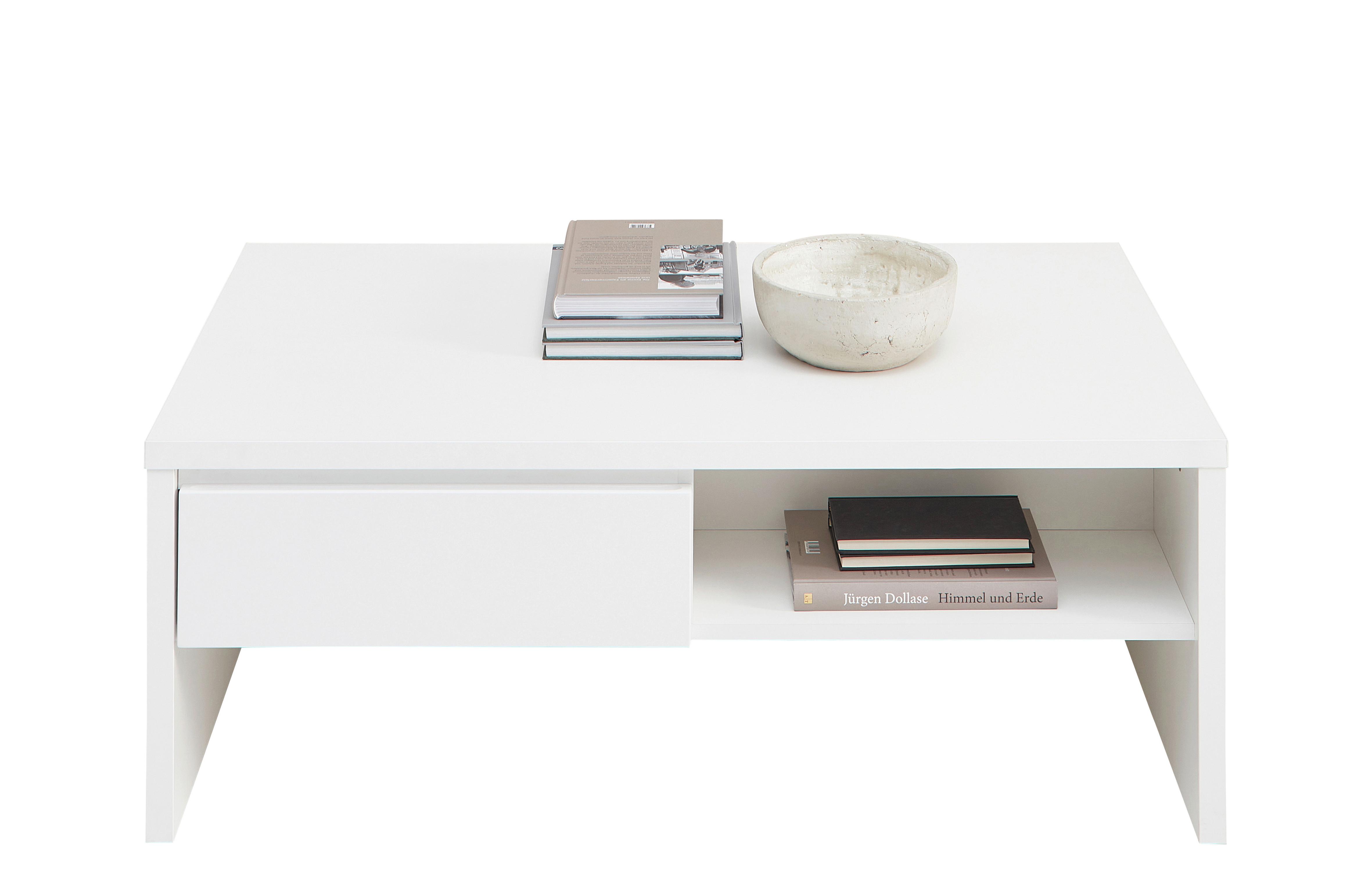 Couchtisch in Weiß - Weiß, MODERN, Holzwerkstoff (110/40/65cm) - Modern Living