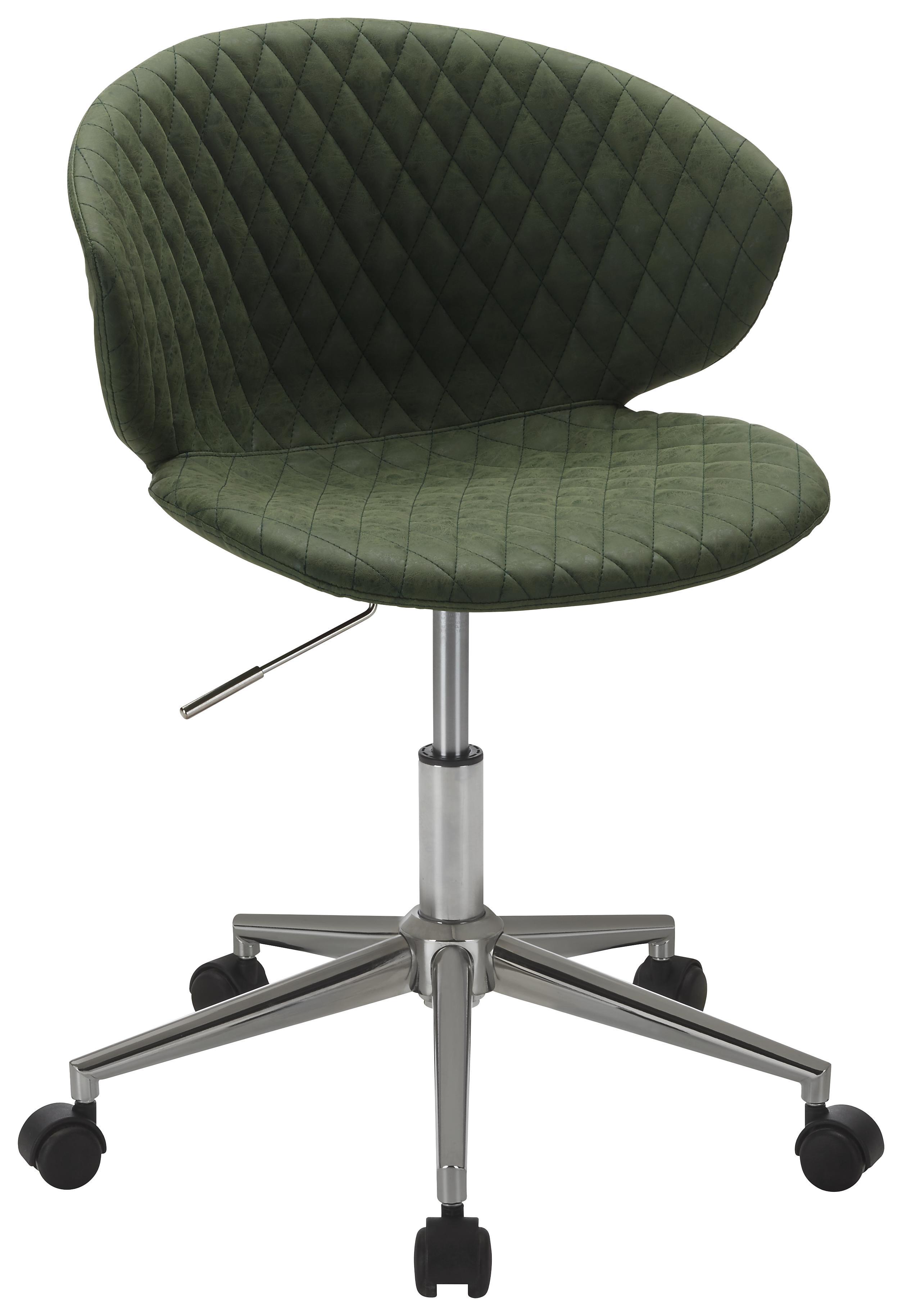 Drehstuhl Grün - Chromfarben/Grün, LIFESTYLE, Textil/Metall (56/73-82,5/53cm) - Modern Living