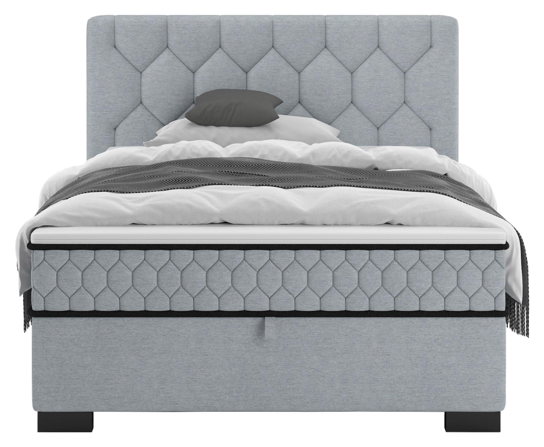 Boxbett Maya D Grau ca. 100x200cm - Schwarz/Grau, KONVENTIONELL, Holz/Holzwerkstoff (100/200cm) - Mömax