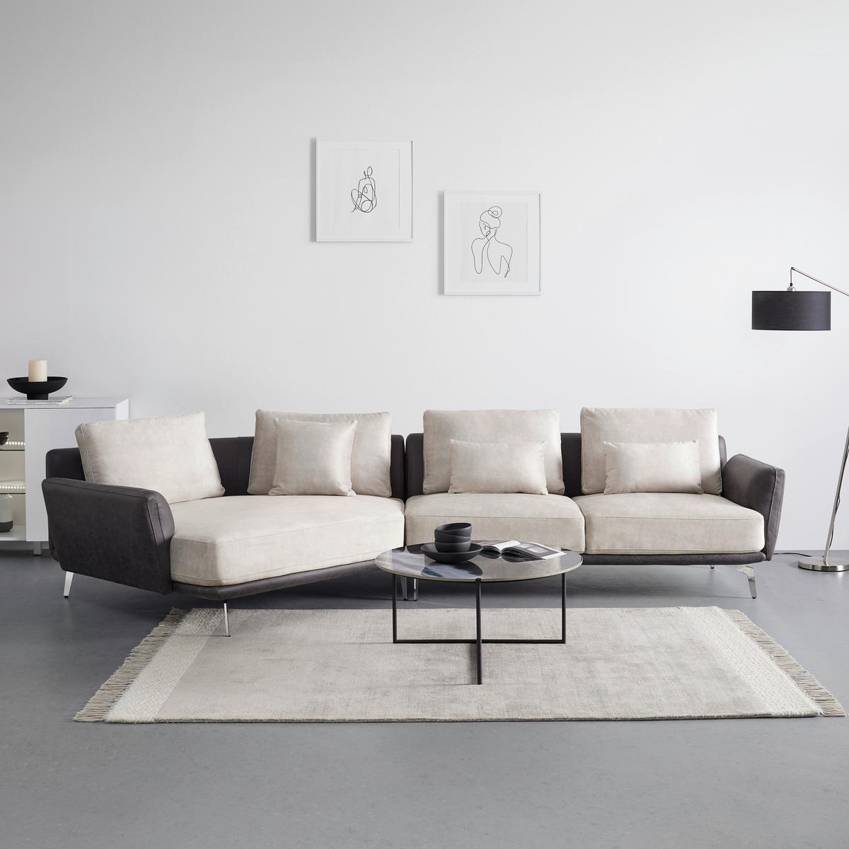 Kutna Garnitura Mara - tamno siva/bež, Moderno, drvo/metal (351/69/163cm) - Bessagi Home