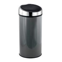 ABFALLEIMER 100932 - Dunkelgrau/Schwarz, Basics, Kunststoff/Metall (35/66/35cm) - Spirella