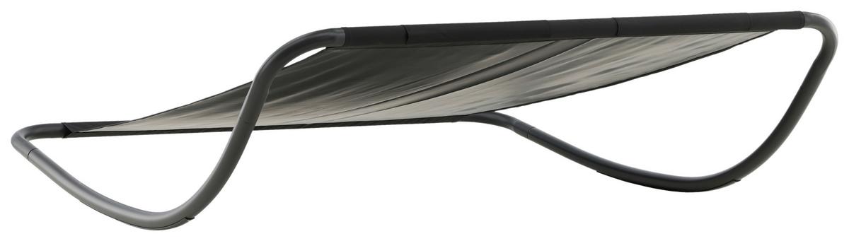 Sonnenliege Gordo ca. 180x48x200 cm Schwarz - Schwarz, KONVENTIONELL, Textil/Metall (180/48/200cm) - Gardenson