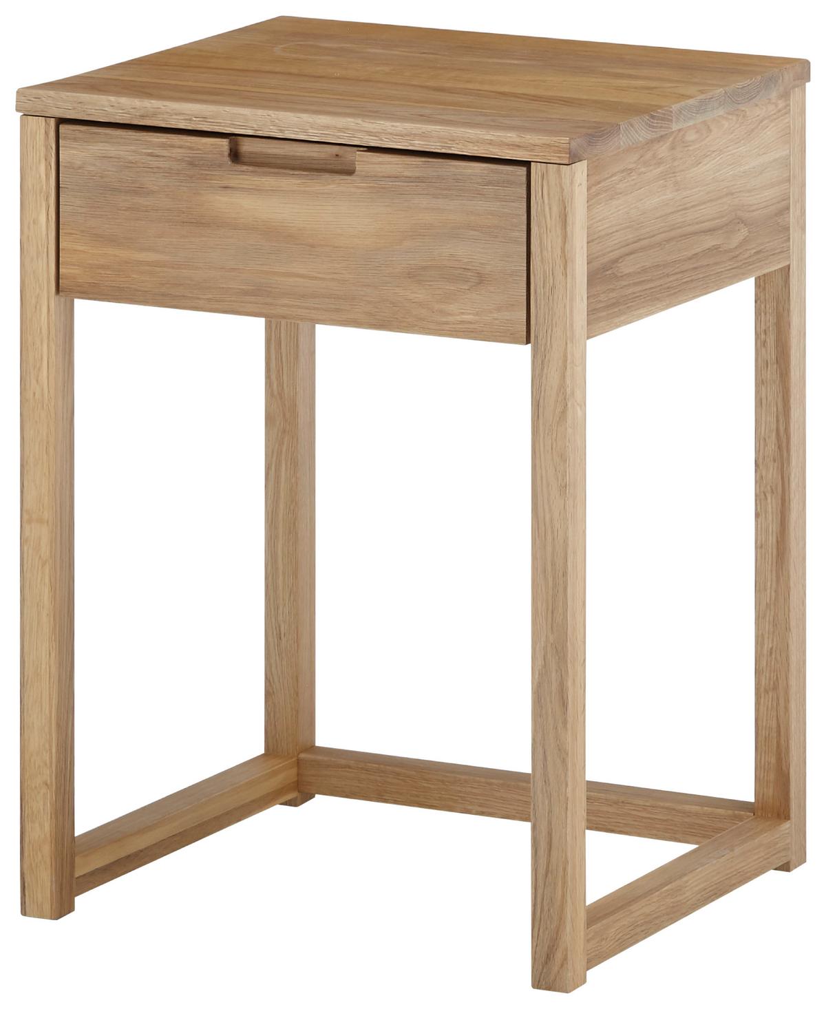 SZAFKA NOCNA JALAPA - kolor dębowy, Basics, drewno (45/60/40cm)