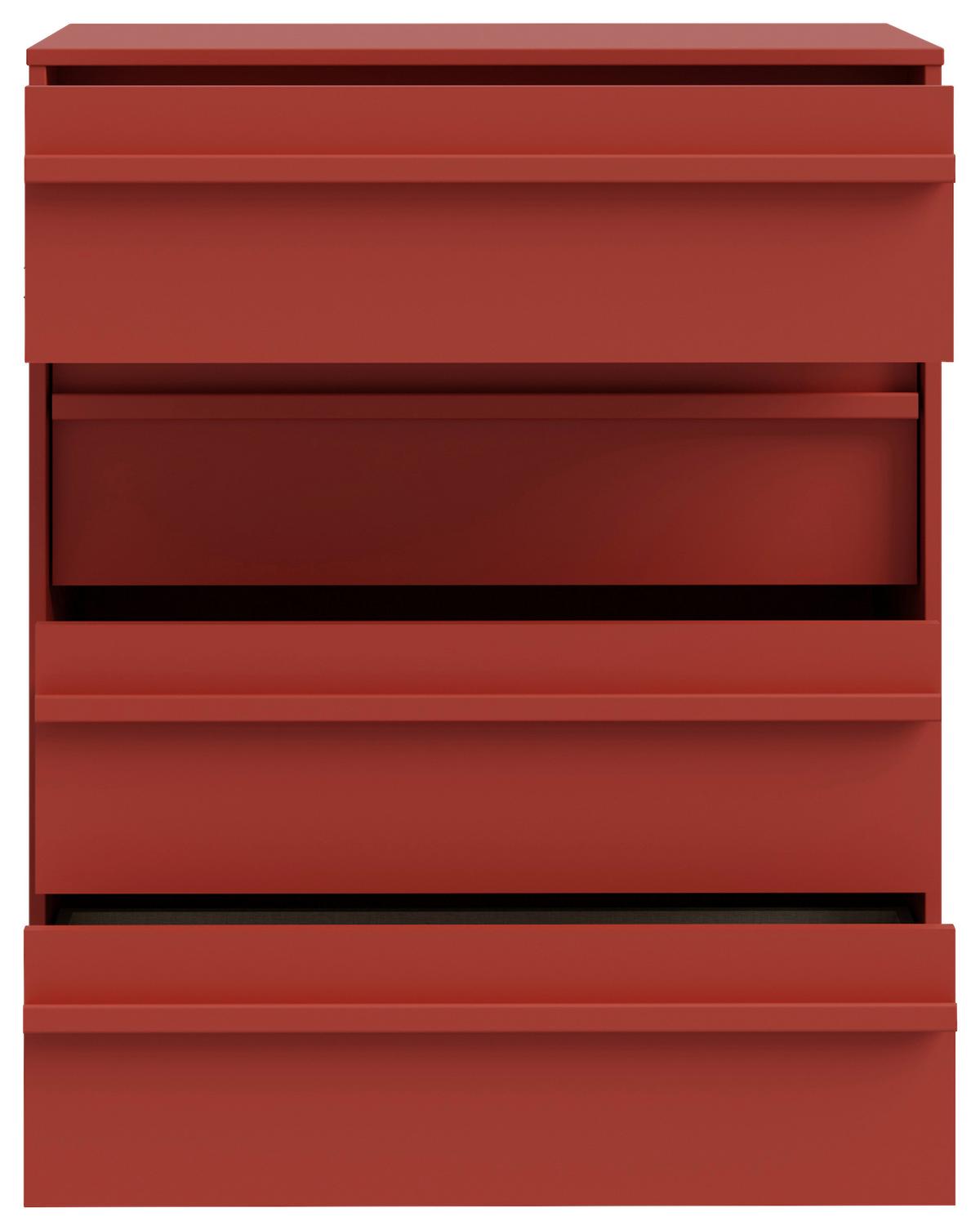 Kommode Cleo Rot - Rot, MODERN, Holzwerkstoff (78,4/94,4/42cm) - Mömax