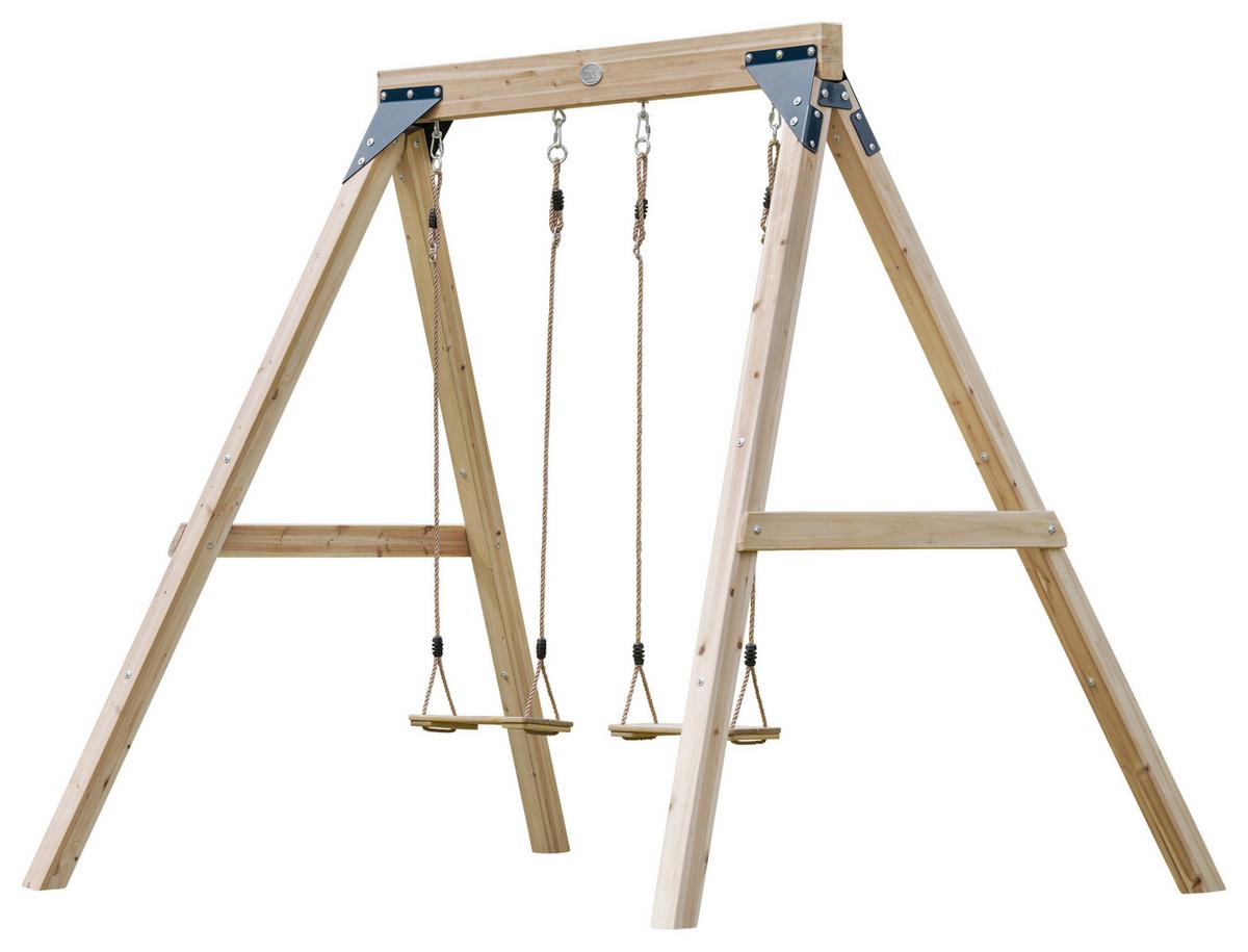 Schaukel Braun - Braun, KONVENTIONELL, Holz/Metall (224/208/186cm) - Ambia Garden