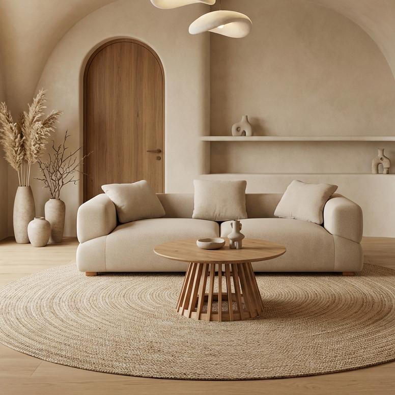 SOFFA TALIA - beige/Khaki, Modern, trä/textil (237/60,5/98cm) - Bessagi Home