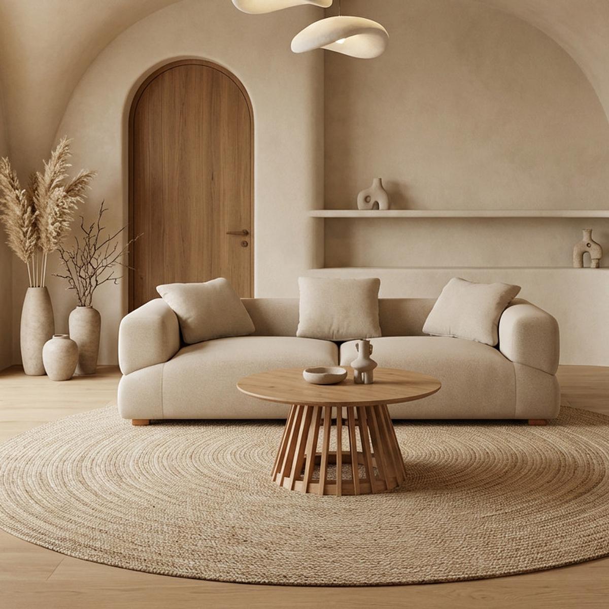 Kanapé Talia - bézs/natúr színű, Modern, textil/fa (237/60,5/98cm) - Bessagi Home