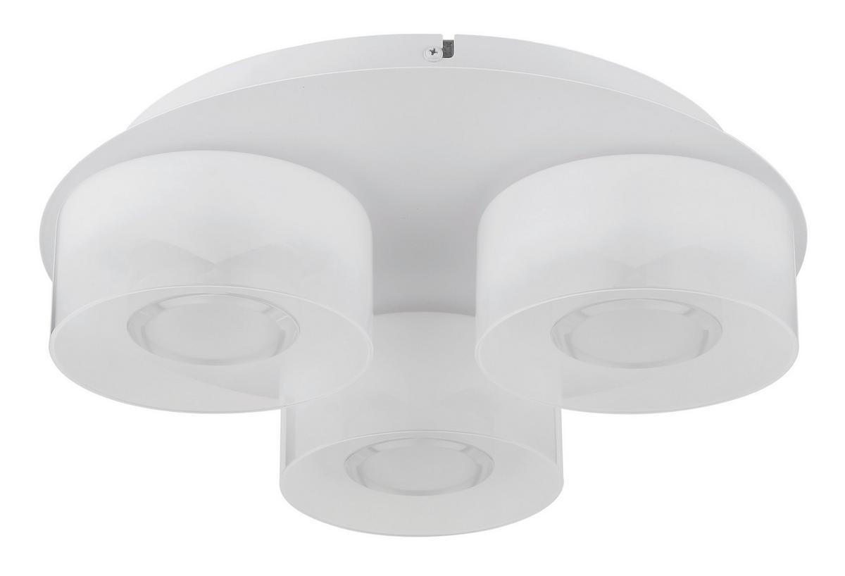 Deckenleuchte Lunou Weiß max. 18 Watt - Weiß, Basics, Glas/Kunststoff (38/38/11,5cm)