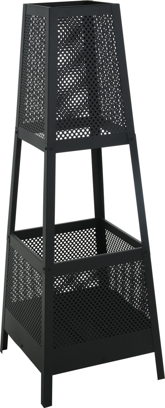 Tűzrakóhely Scott - fekete, fém (40/40/113cm)