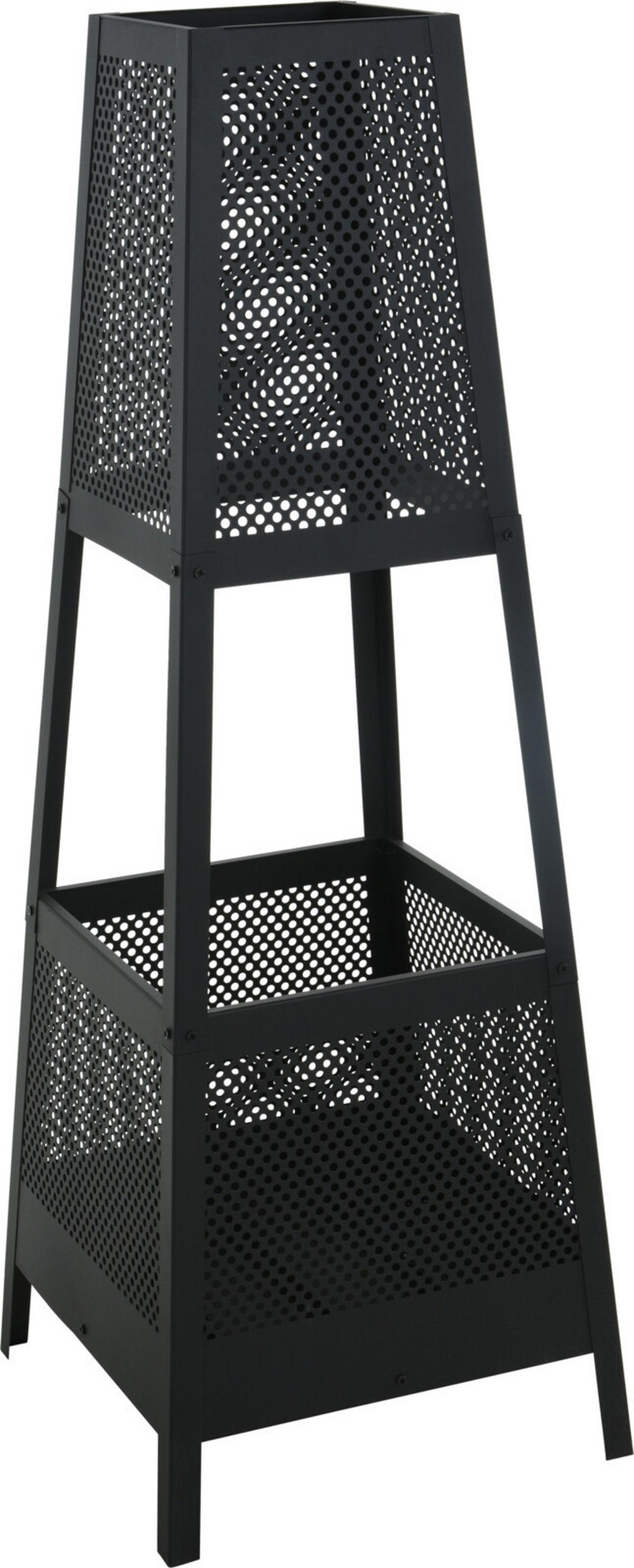 Tűzrakóhely Scott - fekete, fém (40/40/113cm)