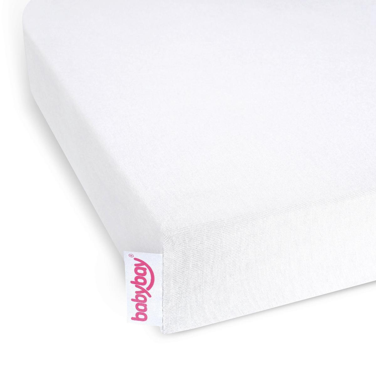 POKROWIEC NA MATERAC JERSEY DELUXE DOPPELPACK - biały, Basics, tkanina (105/57,5/6cm) - Babybay