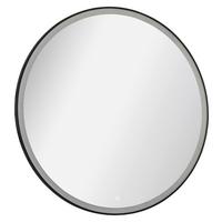 Wandspiegel "New York", Schwarz D: 80cm mit LED - Schwarz, MODERN, Glas (80/80/3cm) - MID.YOU