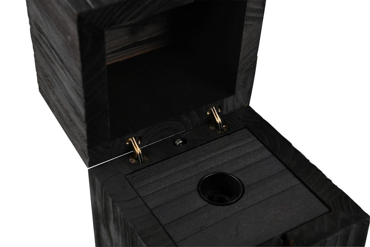 Tischleuchte Treasure in Schwarz max. 2 Watt - Schwarz, Trend, Holz (12/12/16cm) - Trio Leuchten