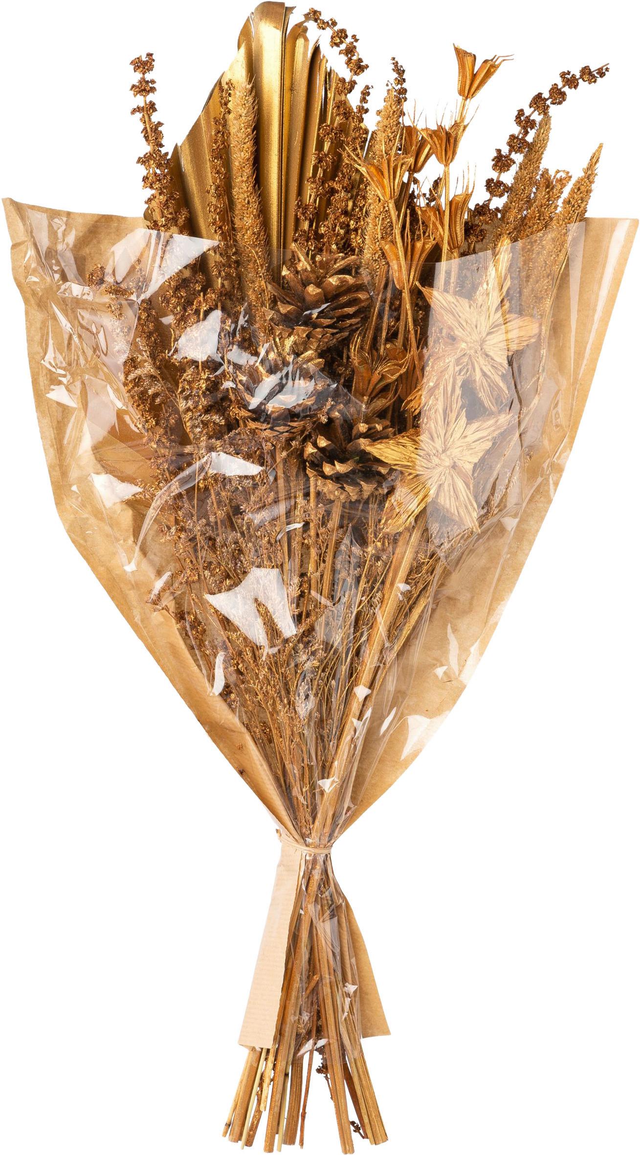 SZTUCZNA ROŚLINA TROCKENBLUME I -PAZ- - kolor naturalny/kolor złoty, Modern, materiały naturalne (60cm) - Modern Living