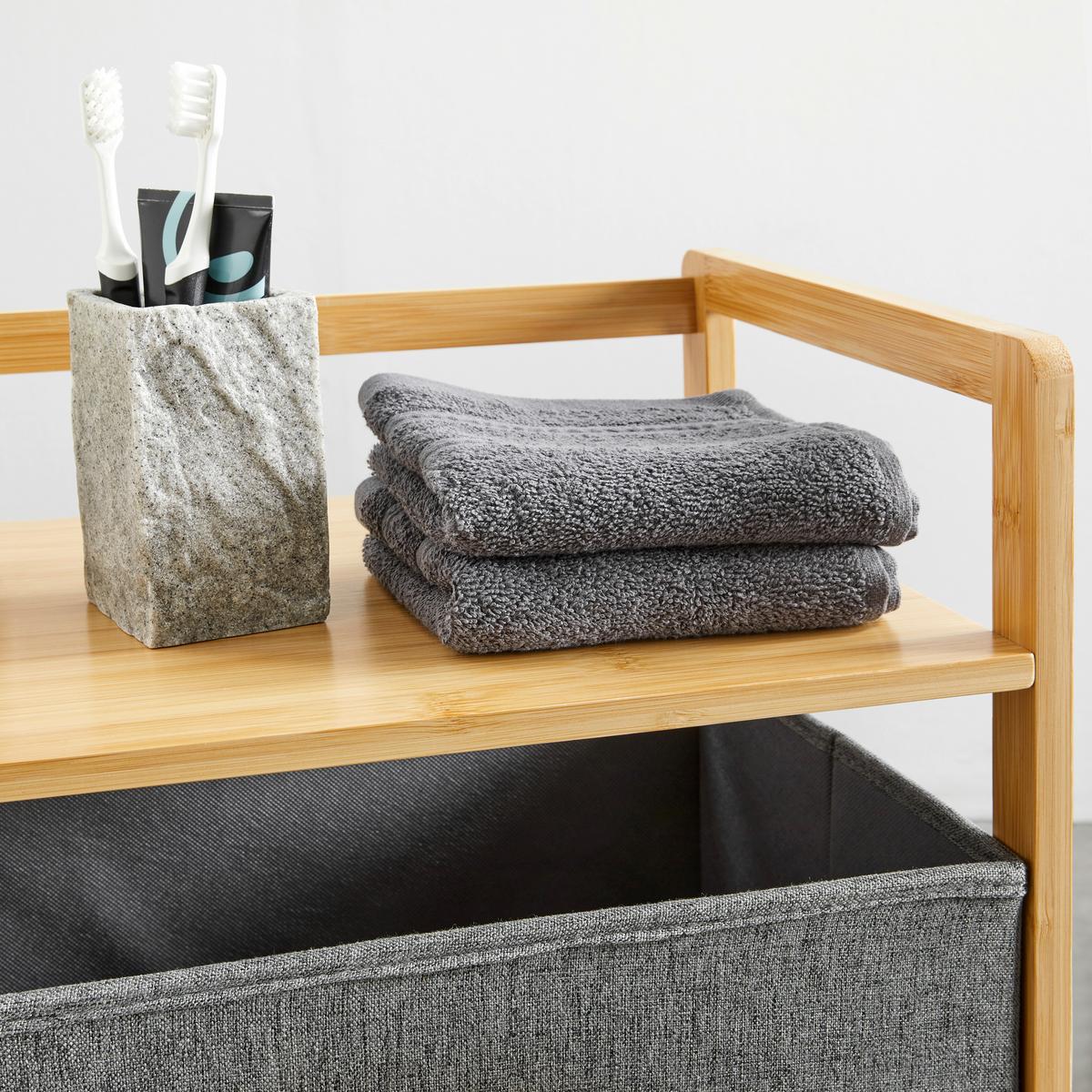 Tárolópolc Aaliyah - sötétszürke, Modern, textil/fa (42,5/27/76cm) - Bessagi Home