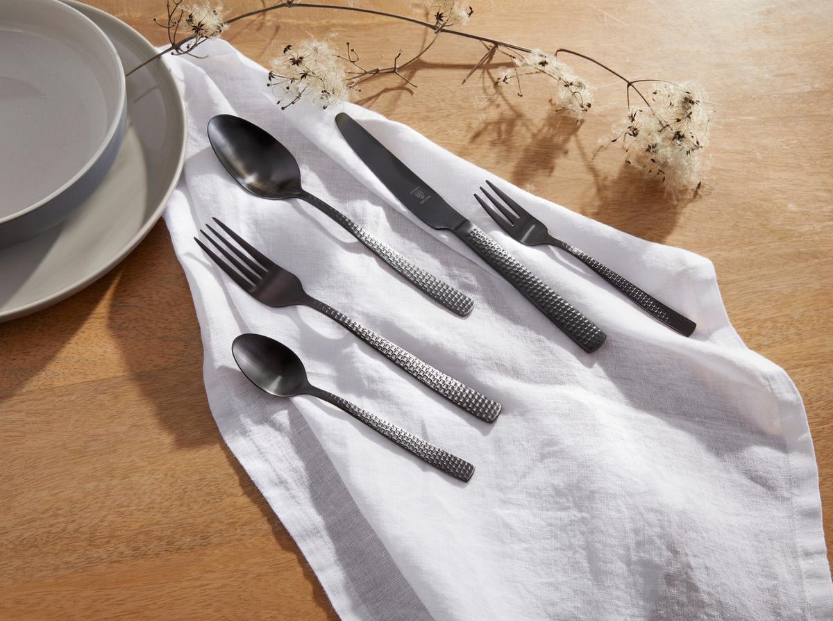 ZESTAW SZTUĆCÓW 630-240 - czarny, Design, metal - Justinus